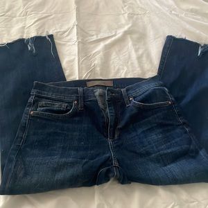 Joes Jeans wide legged flair distressed capri